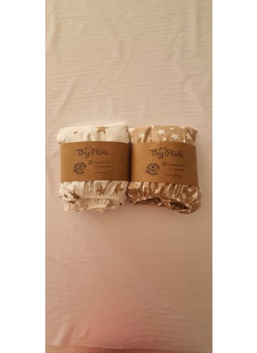 Tiny Plans Elastic Fitted Baby Sheet 2 Pack  - Image 2