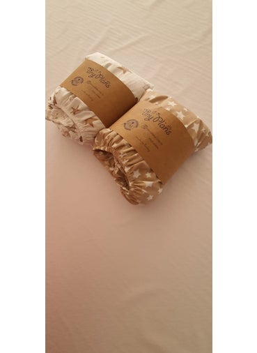 Tiny Plans Elastic Fitted Baby Sheet 2 Pack  - Image 3