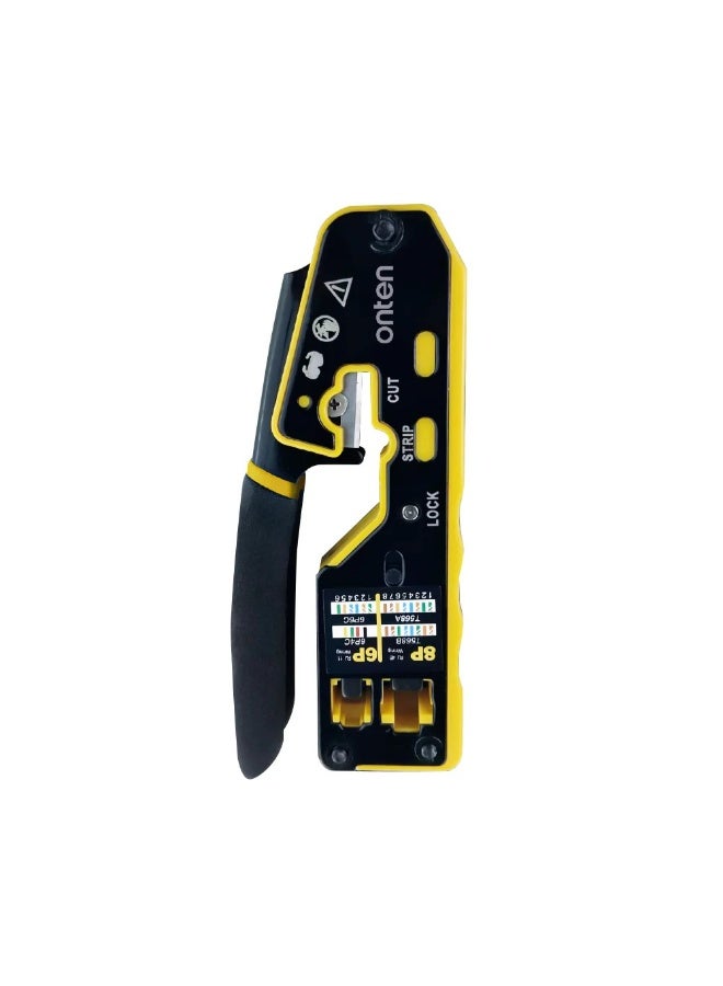 أونتن أداة تجعيد موصلات RJ45 من OTN-E992، أداة تجعيد موصلات RJ45 من الفئة 5 والفئة 6 والفئة 7، أداة تجعيد موصلات RJ11، أداة تجعيد كابلات شبكة إيثرنت، كماشة أدوات تجعيد معيارية صغيرة - Image 1