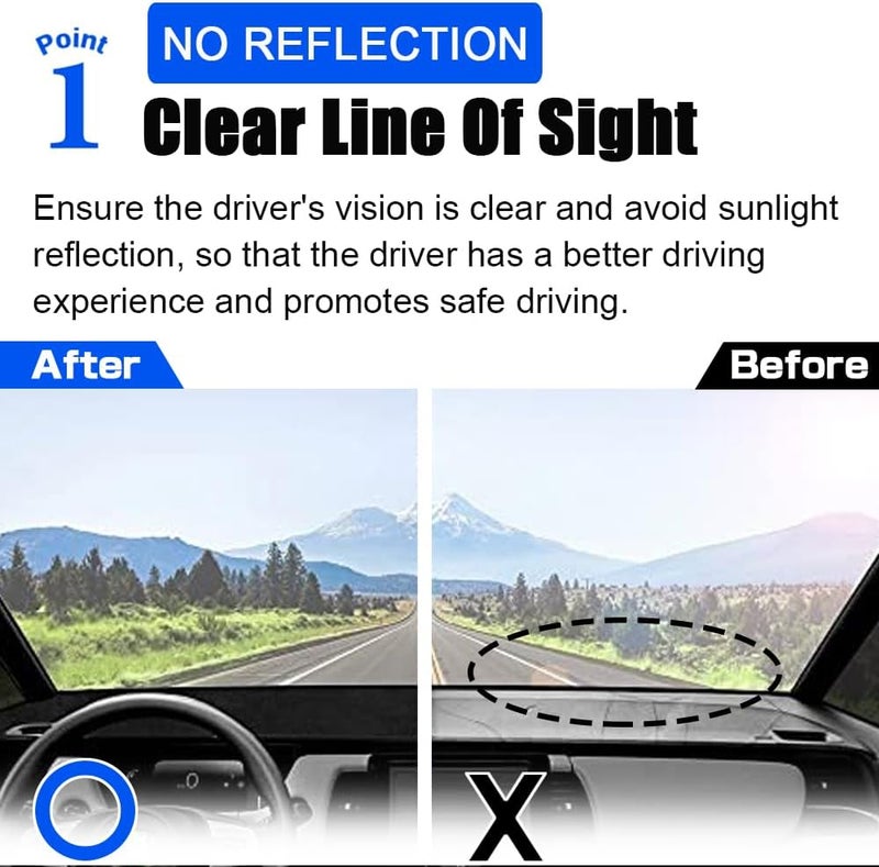 XITER غطاء لوحة القيادة من البوليستر سجادة لوحة القيادة غير المنزلقة لحماية من الشمس متوافق مع بريوس في 2012 2013 2014 2015 2016 2017 2018 2019 2020 - Image 2