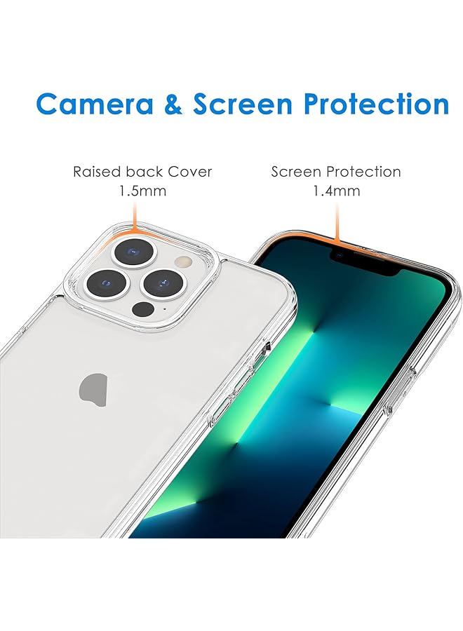 جي تيك جراب لهاتف iPhone 13 Pro مقاس 6.1 بوصة، غطاء خلفي شفاف مقاوم للصدمات غير قابل للاصفرار ومضاد للخدش - Image 5