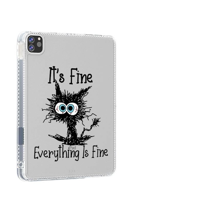 DGG Clear Transparent Clear Back iPad Case for Multiple iPad Models with Pencil Holder - Image 2