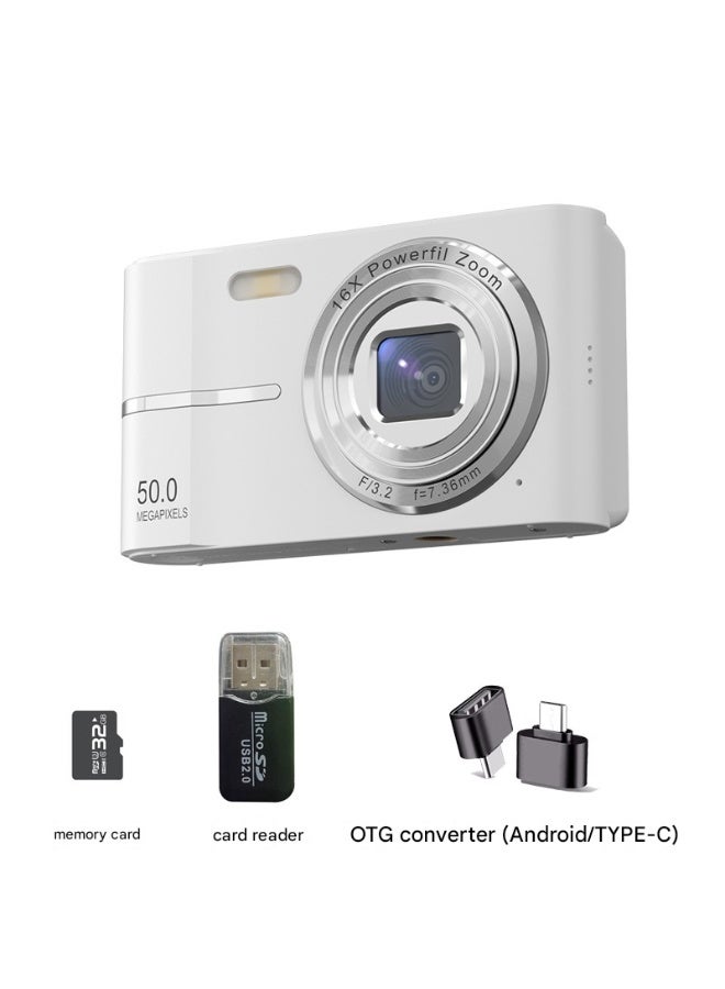 Generic Digital Camera, 50MP Full HD 1080P Camera with 16x Zoom Anti-Shake, Compact Camera for Teens Girls Boys, Kids Camera with 32GB SD Card  - Image 1