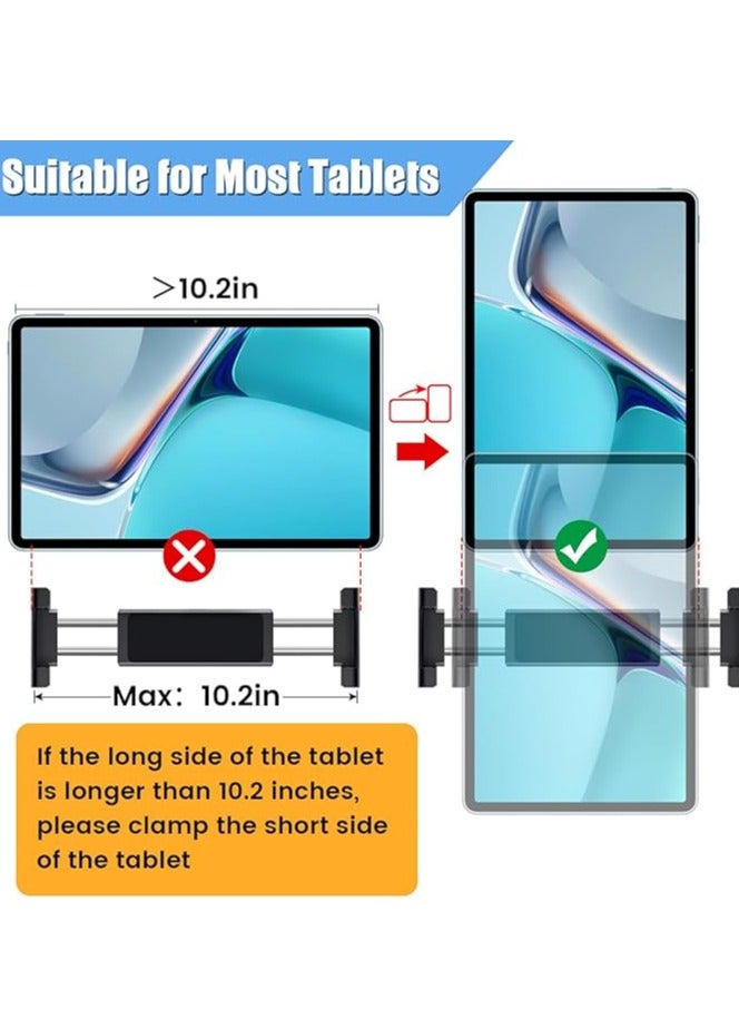 Tablet iPad Holder for Car Mount Headrest, Extendable Back Seat Universal iPad Holder Smartphone and Tablet with 4.7-12.9 Inch, Car Headrest Tablet Holder  - Image 5