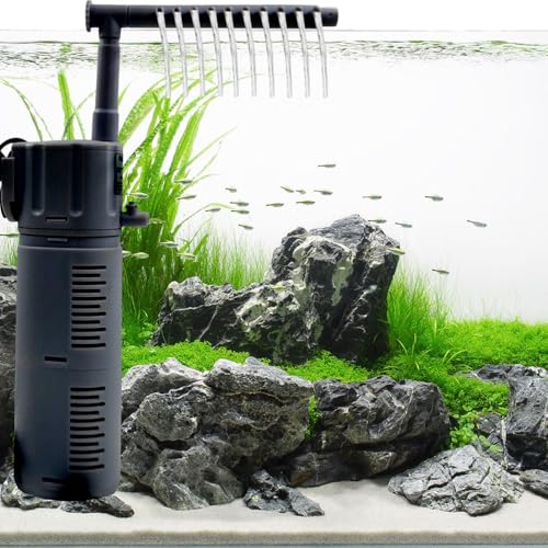 COLOURFUL - 6 in 1 Fountain Aquarium Filter | Submersible Multi-Function Filtration Pump | Waterfall | Rainfall | Efficient & Quiet Aquarium Filter for Fish Tanks (BL-99E | Black | 18W | 1000L/H) - Image 1