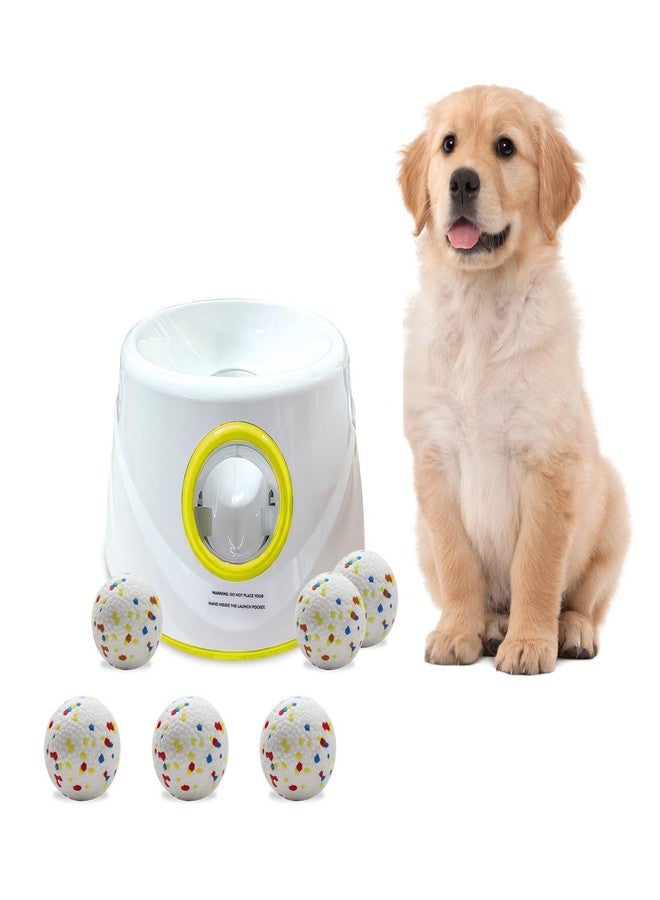 Mloowa Automatic Ball Launcher for Dogs ，The Upgraded Ball Thrower Adjustable Distance 20-45ft Including 6 PCS 2.3-inch Sized ETPU Balls, Interactive Dog Toys Suitable for Small to Medium Sized Dogs - Image 1