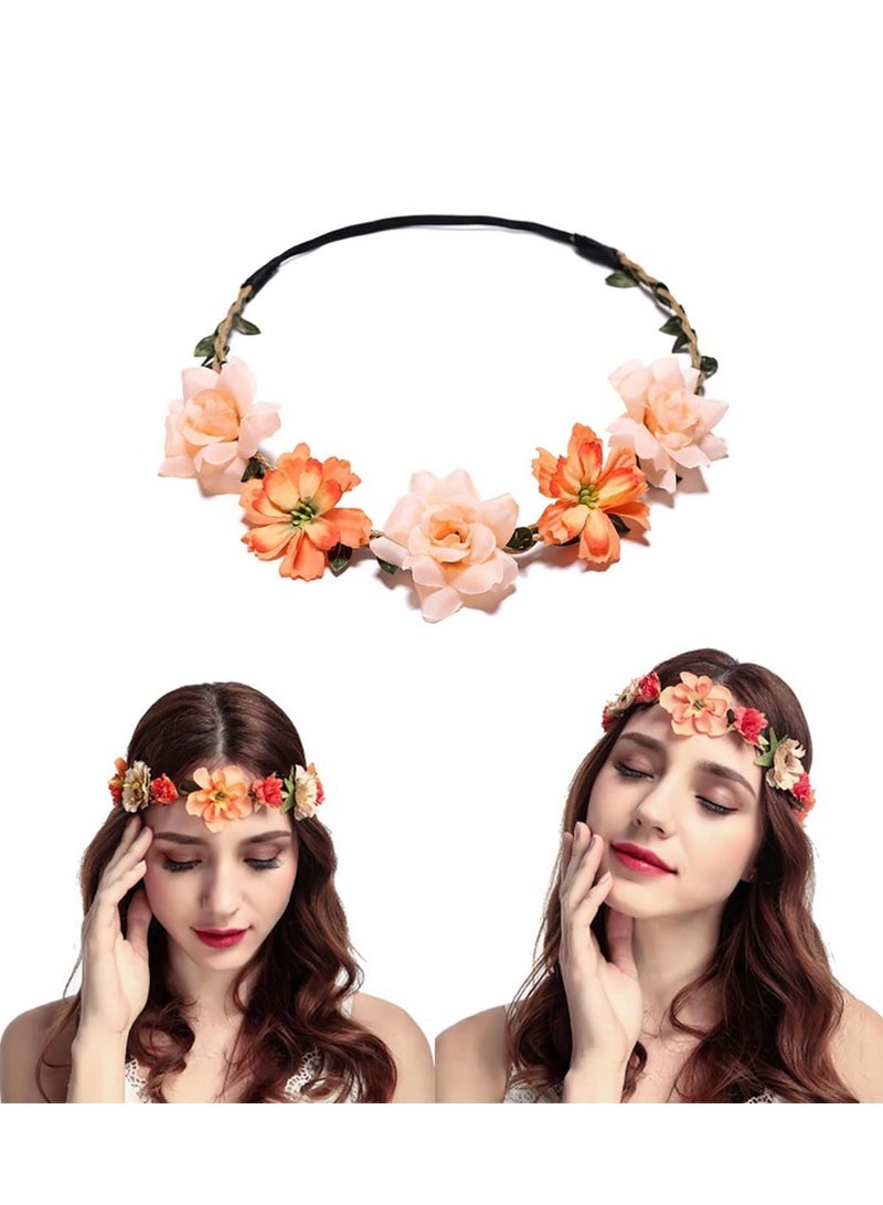 إسكدنيا Girls Corolla Head Flowers, 6 Pieces Flower Girl Tiaras Bridal Bridesmaid Headband Wreath Hairstyle Decoration Accessories - Image 4