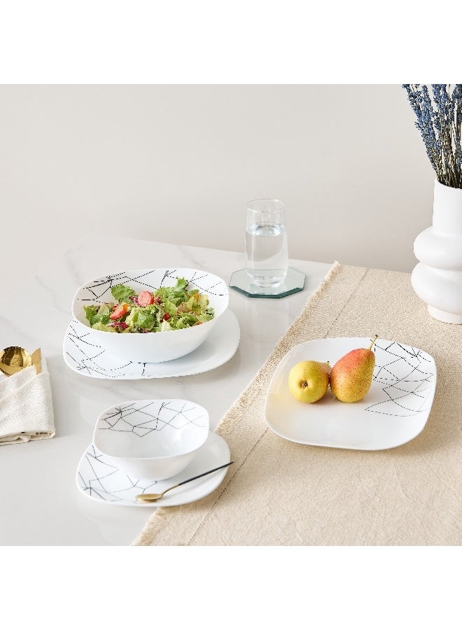 Home Box Crackle Opalware Serving Bowl 24 x 7.3 x 24 cm - Image 1