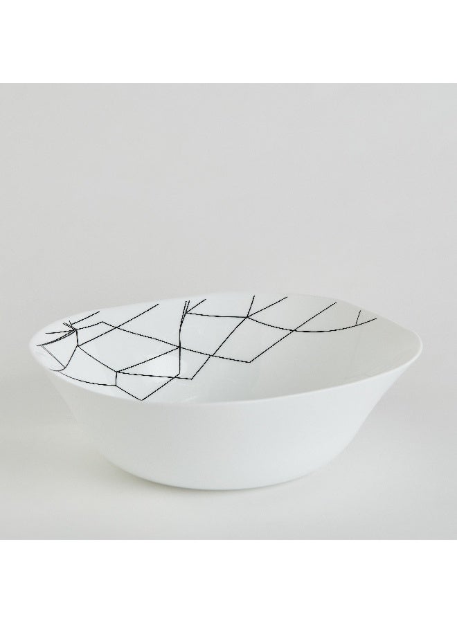 Home Box Crackle Opalware Serving Bowl 24 x 7.3 x 24 cm - Image 4