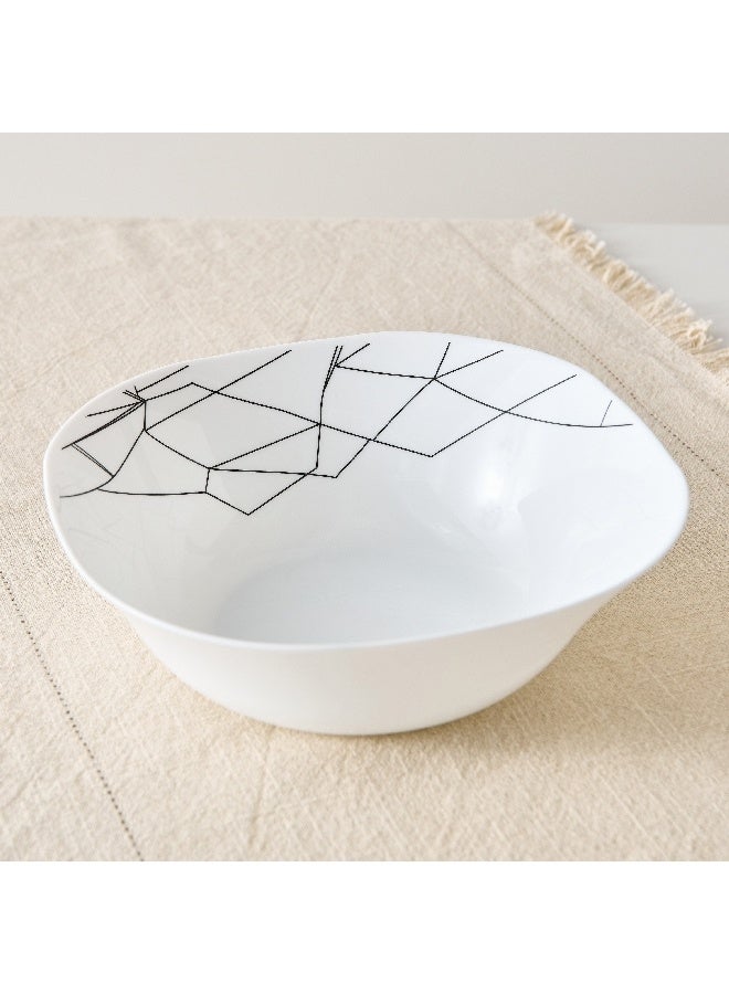 Home Box Crackle Opalware Serving Bowl 24 x 7.3 x 24 cm - Image 5
