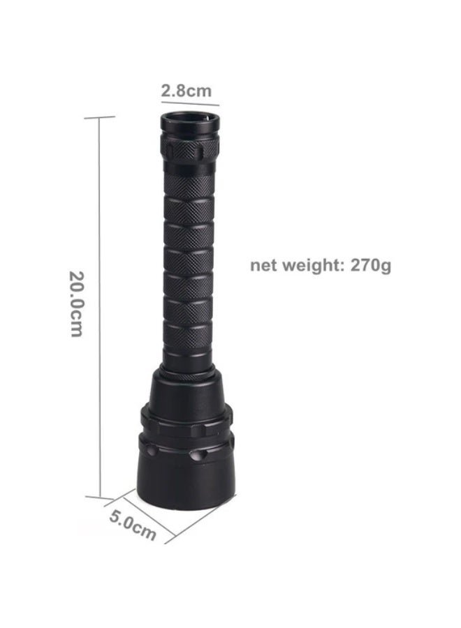 Aluminum Waterproof Underwater Diving Flashlight T6 LED Light,black - Image 2