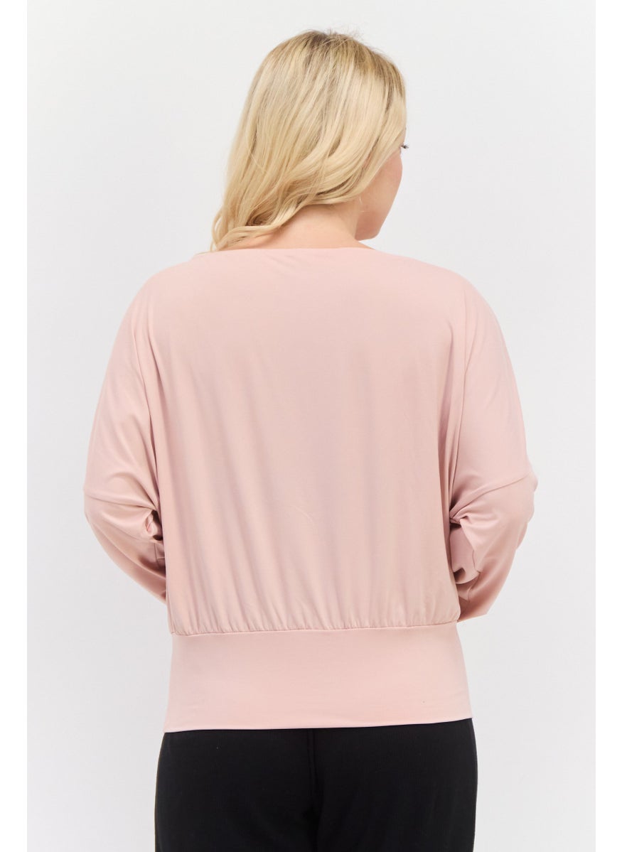PUMA Women Sportwear Fit Long Sleeves Brand Logo Training Top, Peach  - Image 3