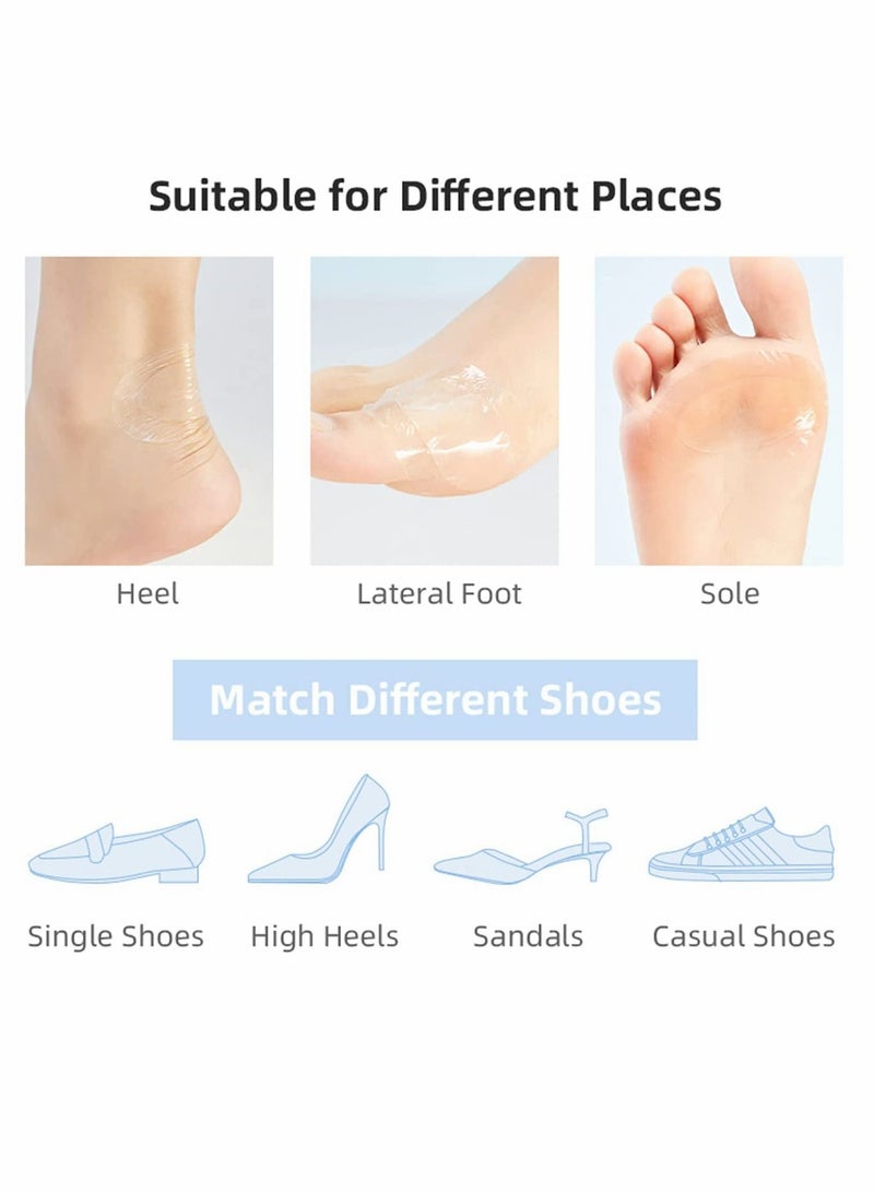 Invisible Heel Protectors Shoe Sticker 100Pcs Anti-wear Foot Care Protection Pad Ultra-Thin Transparent Self-Adhesive Heel Protect Sticker Protect Skin from Rubbing Heel Anti Slips Blister