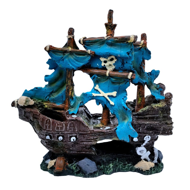 M2cbridge Antique Roman Column Ruins European Castle Aquarium Decorations Fish Tank Hideout Rocks Blue Pirate Shipwreck