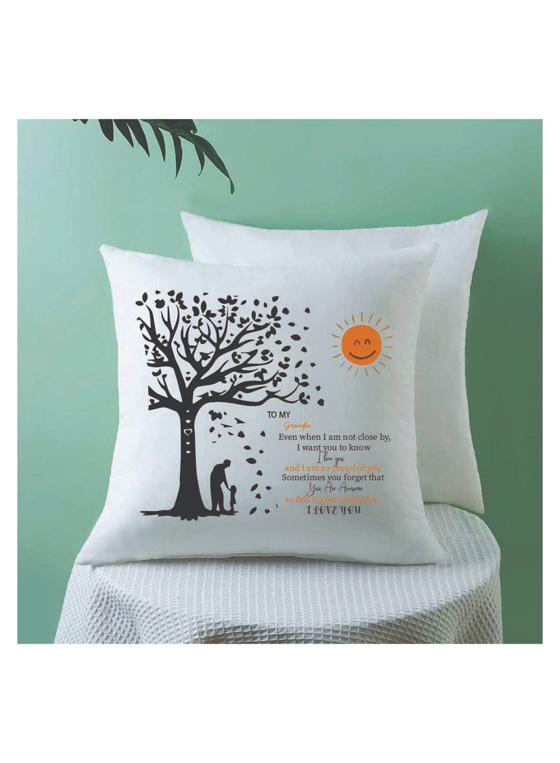 PRINTSHOP4ME Grandpa's Day Special Birthday and Father's Day Throw Pillow 40x40 cm - Perfect Grandfather Gift - Thanksgiving Gift for Grandfather - Grandpa Cushion Cover for Sofa Bed - Image 4