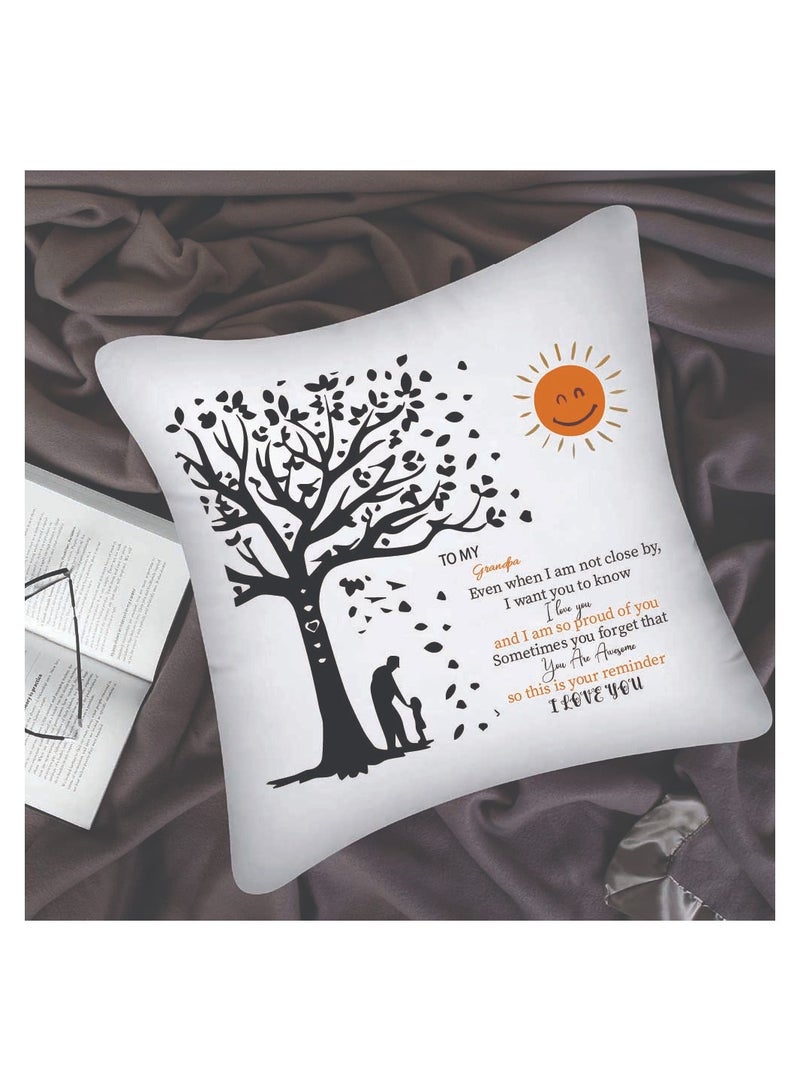 PRINTSHOP4ME Grandpa's Day Special Birthday and Father's Day Throw Pillow 40x40 cm - Perfect Grandfather Gift - Thanksgiving Gift for Grandfather - Grandpa Cushion Cover for Sofa Bed - Image 5