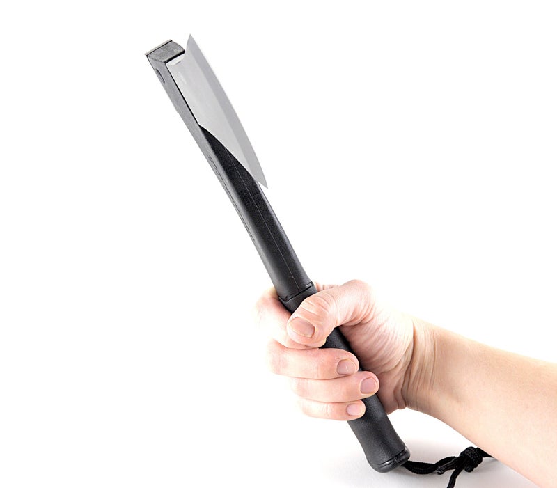SCHRADE Schrade SCAXE2 11.8in Stainless Steel Small Axe with 3.8in Blade and Glass Fiber PA and TPR Rubber Handle for Outdoor Survival Camping and Everyday Tasks , Grey  - Image 5