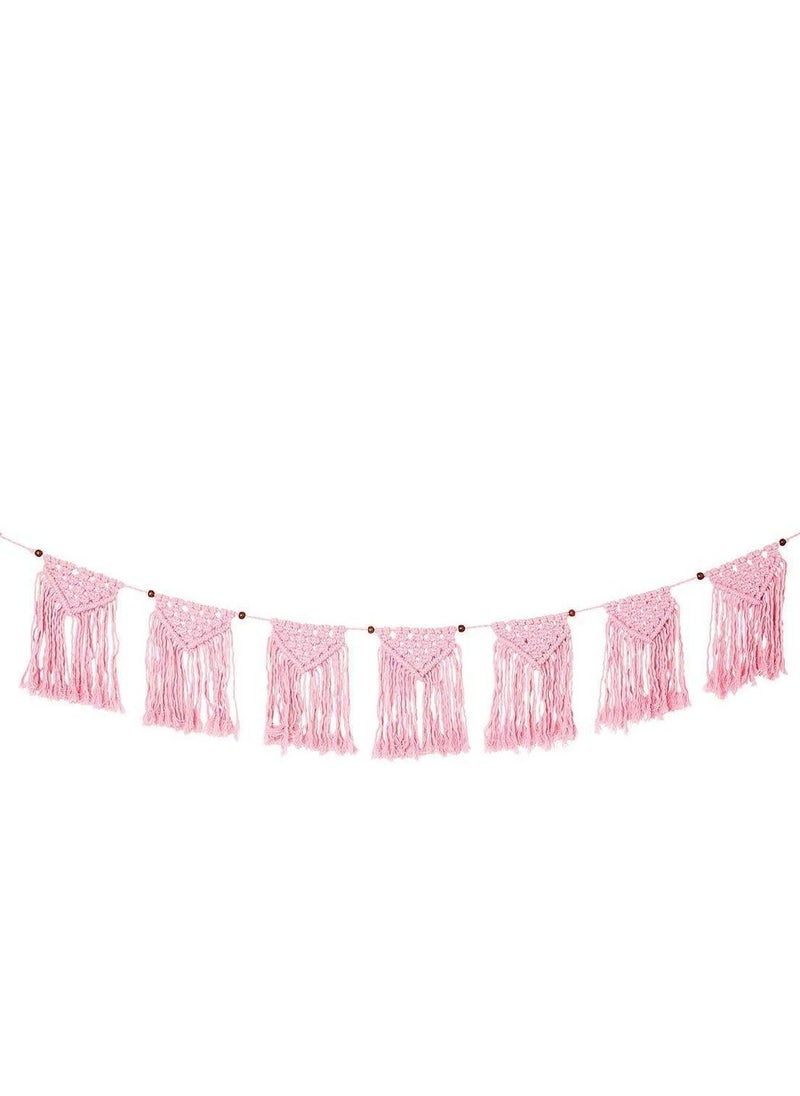 Talking Tables Pink Macrame Garland by Talking Tables  - Image 3
