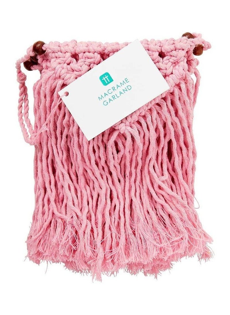 Talking Tables Pink Macrame Garland by Talking Tables  - Image 4