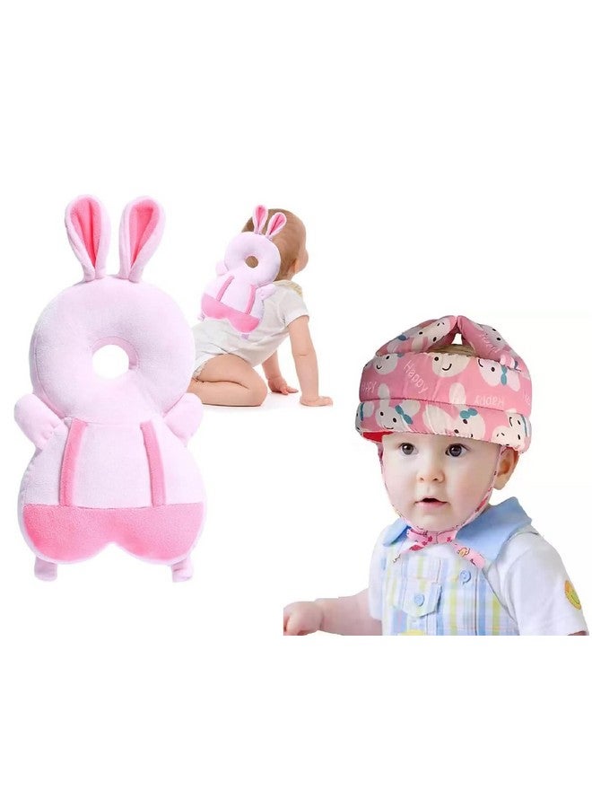 SHOPTOSHOP Baby Head Protective Helmet, Bumper Bonnet Baby Safety Helmet For Crawling And Walking & Adjustable Toddlers Head Safety Cushion Backpack,Baby Protection Age 6-24 Months (Pink) - Image 1