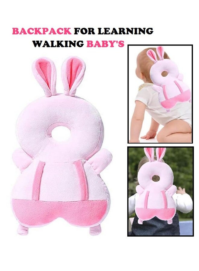 SHOPTOSHOP Baby Head Protective Helmet, Bumper Bonnet Baby Safety Helmet For Crawling And Walking & Adjustable Toddlers Head Safety Cushion Backpack,Baby Protection Age 6-24 Months (Pink) - Image 2