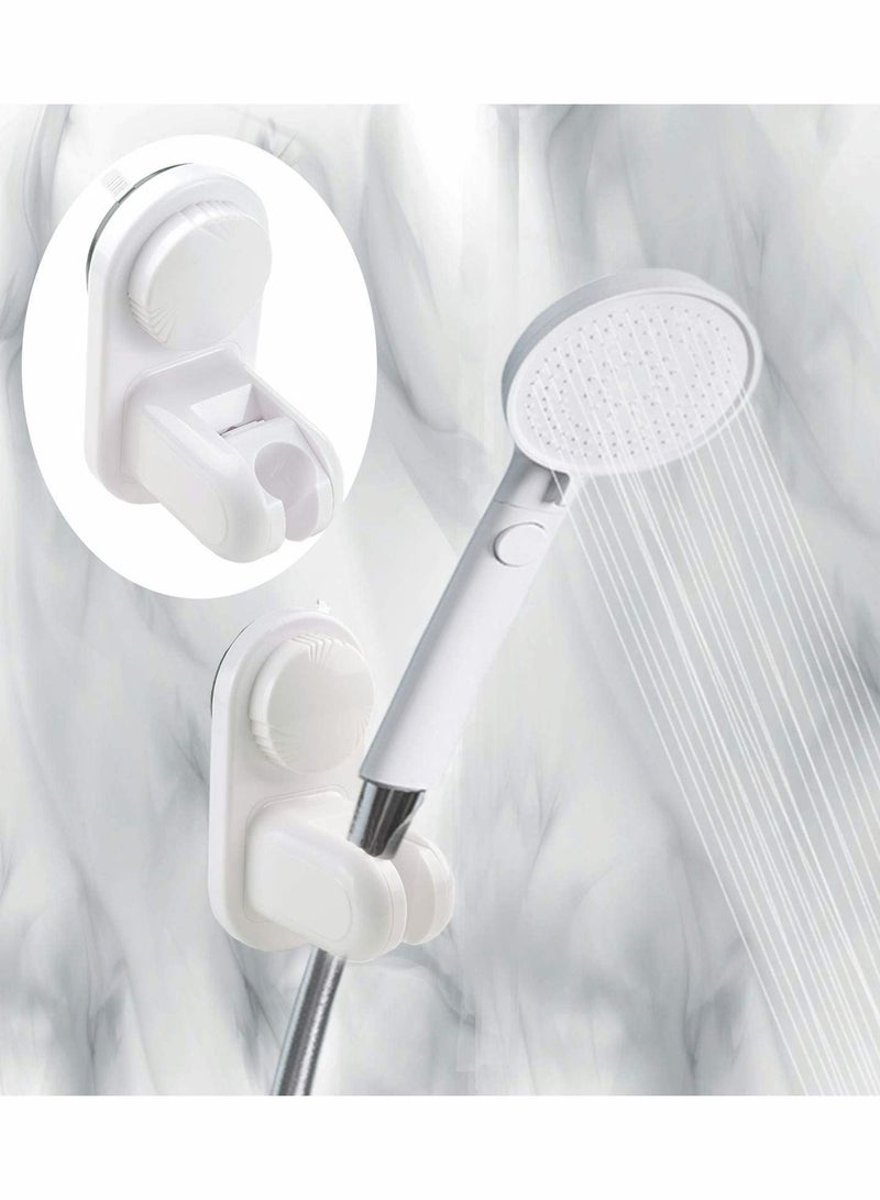 Shower Head Holder, Suction Cup Bracket Bathroom, Removable Handheld Wand Holder  Wall Mounted for Marble Glass Metal Ceramic, White - Image 5