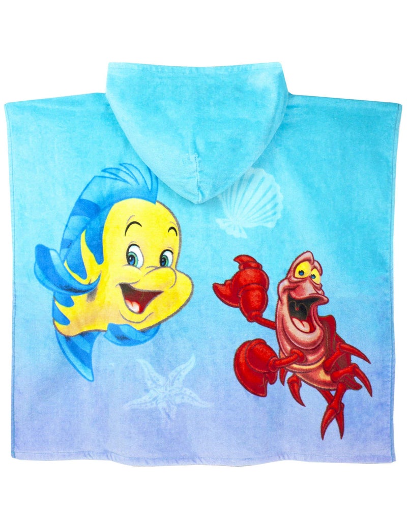 Disney The Little Mermaid Girl's Swimsuit & Hooded Towel Poncho Set 3-4 Years Blue - Image 5