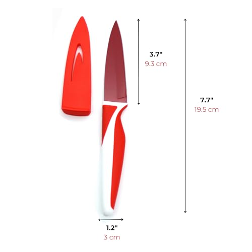 Starfrit Gourmet - Set of 4 Paring Knives with Protective Covers - Stainless Steel Blade - Image 2