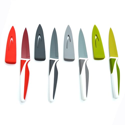 Starfrit Gourmet - Set of 4 Paring Knives with Protective Covers - Stainless Steel Blade - Image 4