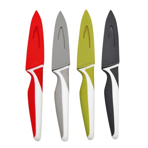 Starfrit Gourmet - Set of 4 Paring Knives with Protective Covers - Stainless Steel Blade - Image 1