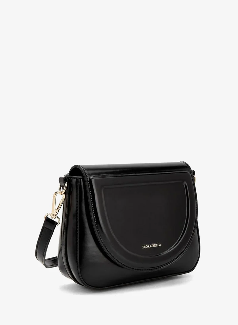 Flora Bella By Shoexpress BLACK Solid Crossbody Bag With Detachable Strap for Women | Best Price UAE