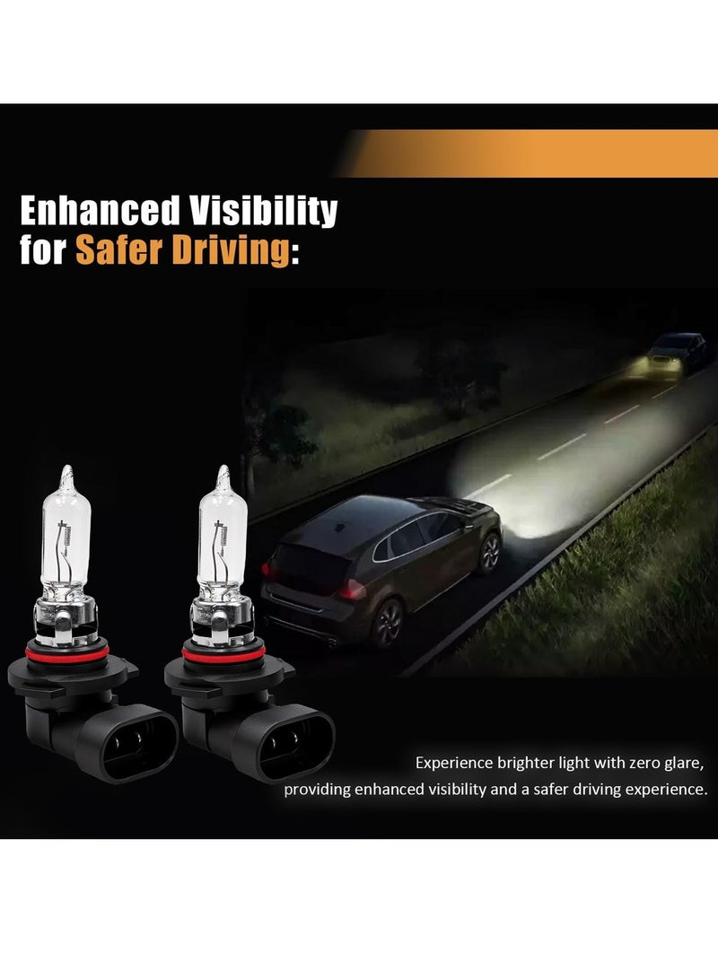 Loquat 2-Piece 9005 Halogen Headlight Bulb 12V 100W – Super Bright Quartz Glass, Anti-UV, Plug-and-Play, Durable Car Headlight for Night Driving and All Weather Conditions - Image 3