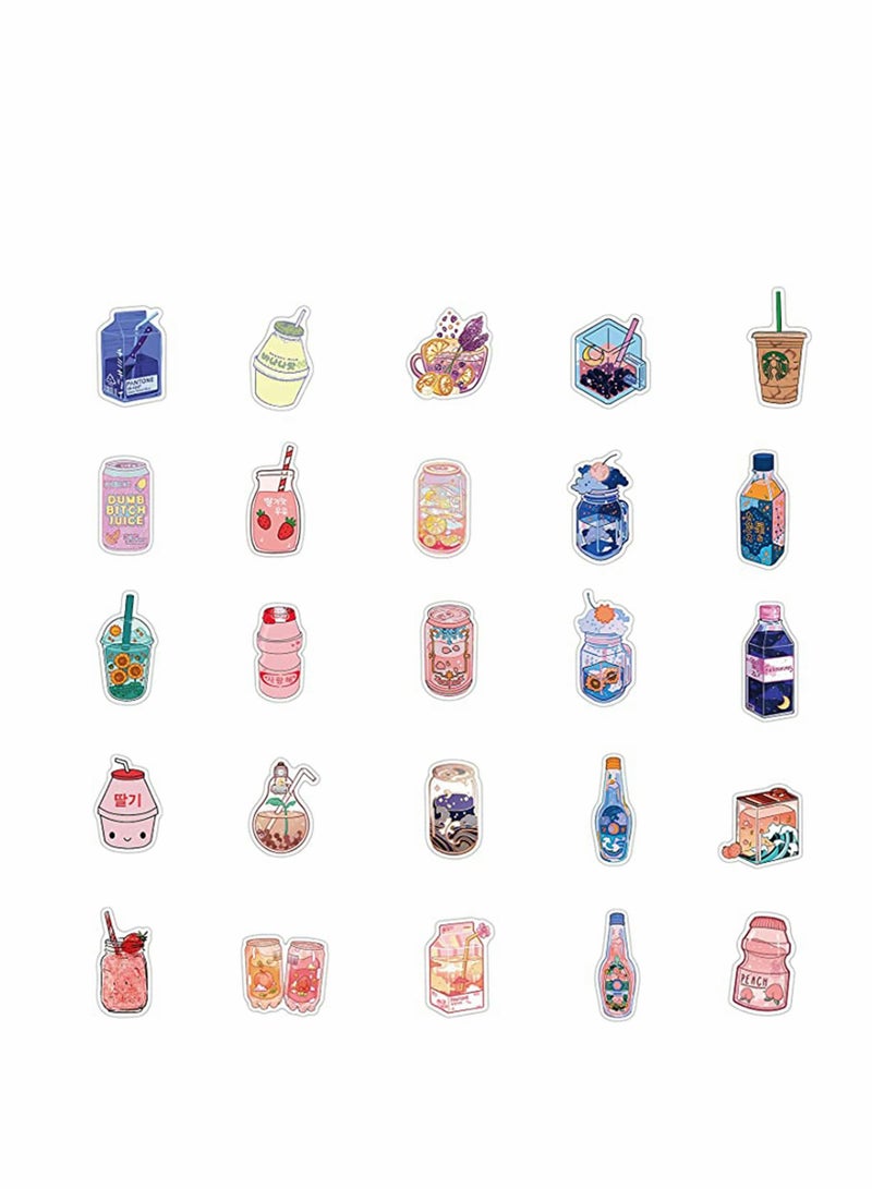 Cartoon Stickers, Cute Food Stickers for Water Bottles, 50 Pcs Waterproof Vinyl Sticker - Image 5