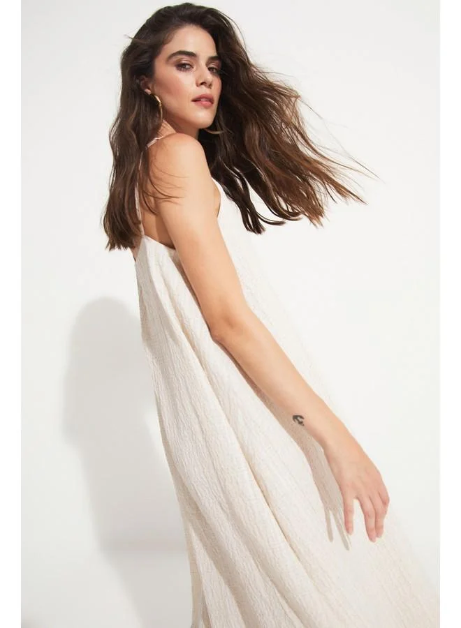 جون Striped Textured Dress