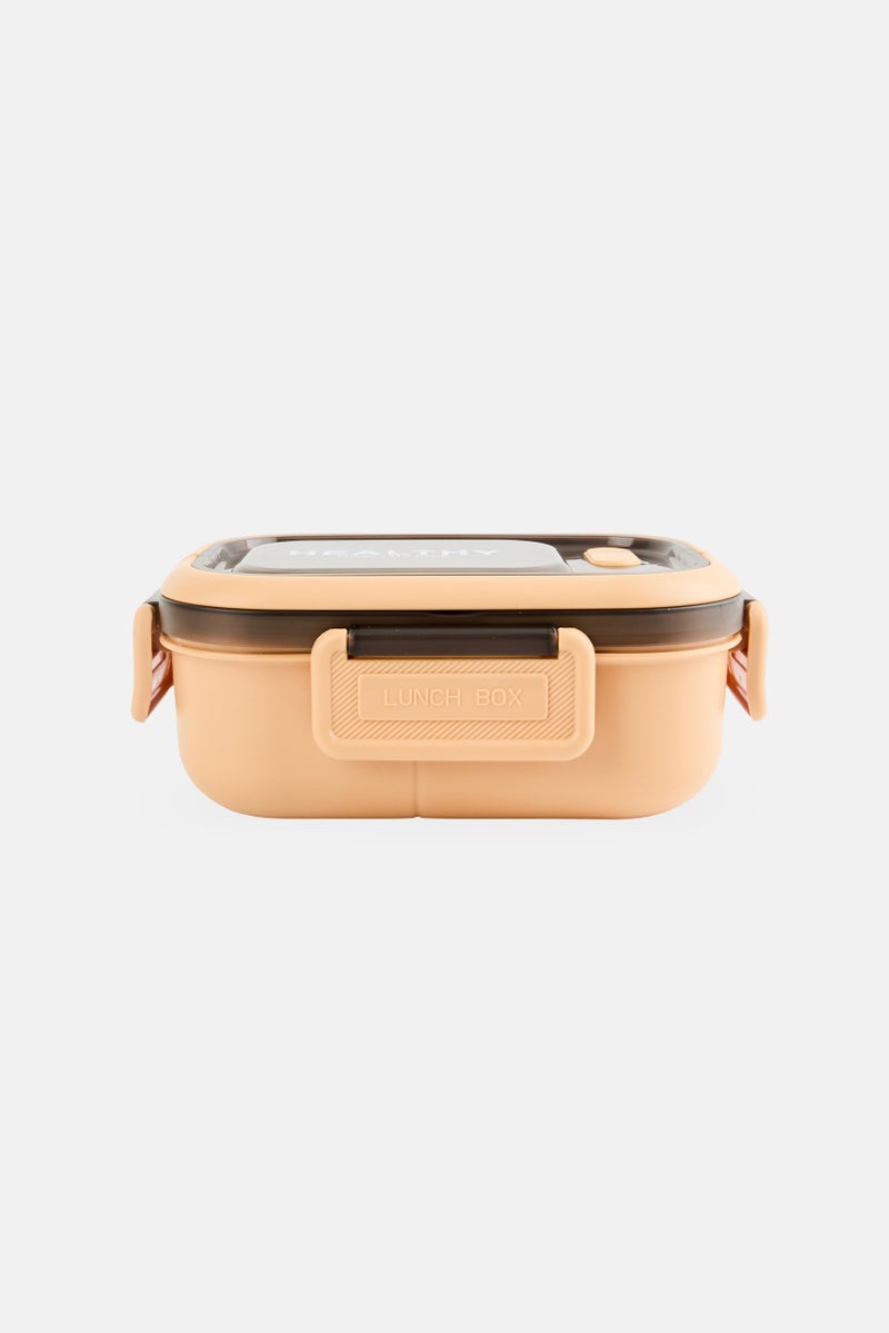 YAH Creation Bento Lunch Box With Sauce Box, Tan - Image 1