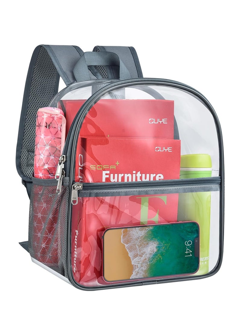 YelaJoy Clear Backpack  for Women and Men, Clear Bag for Stadium Events, Water proof Transparent bag for Concert Sporting Festival ( Grey, 32*27*13 cm) - Image 1