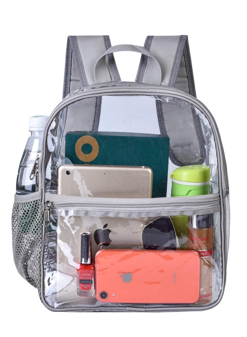 YelaJoy Clear Backpack  for Women and Men, Clear Bag for Stadium Events, Water proof Transparent bag for Concert Sporting Festival ( Grey, 32*27*13 cm) - Image 5