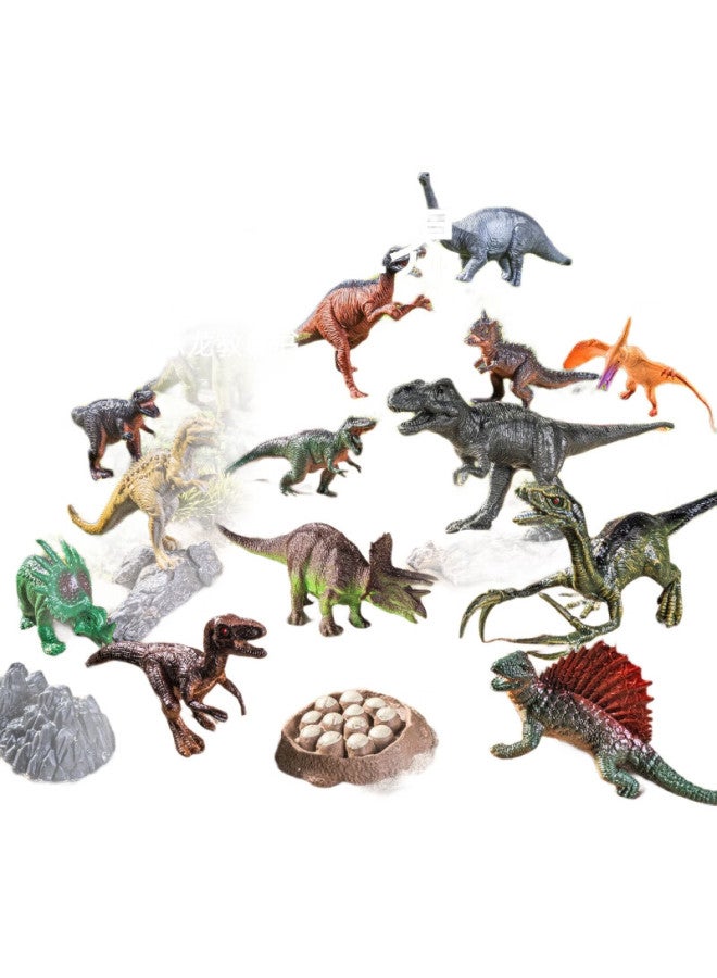 Garden of Knowledge Knowledge Garden Dinosaur Toy Models, Tyrannosaurus Rex Soft Rubber, For Children 3-6 Years Old, Boys And Girls, Children'S Day Gift, 22-Piece Set - Image 3