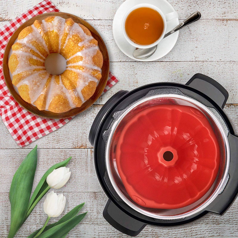SILIVO Nonstick Fluted Cake Pans (2 Pack) - 7 inch Silicone Cake Pans for Jello, Monkey Bread and Bunte cake - Image 4