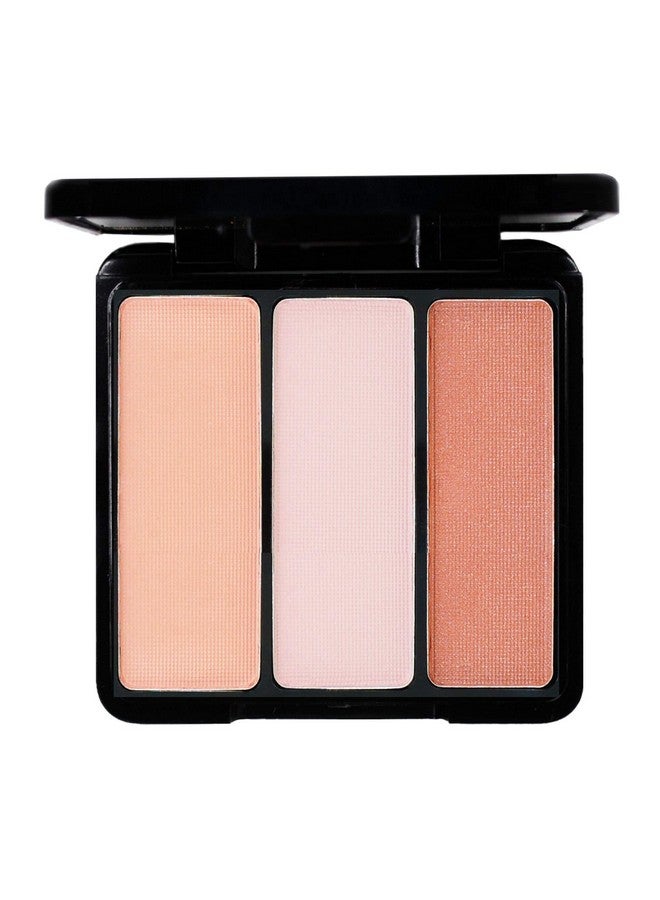 EVE PEARL Blush Trio Blush Palette Long Lasting Skincare Makeup And Dual 204 Fan Highlighter Hypoallergenic Brush Set Make Up Kitsweet Cheeks - Image 3