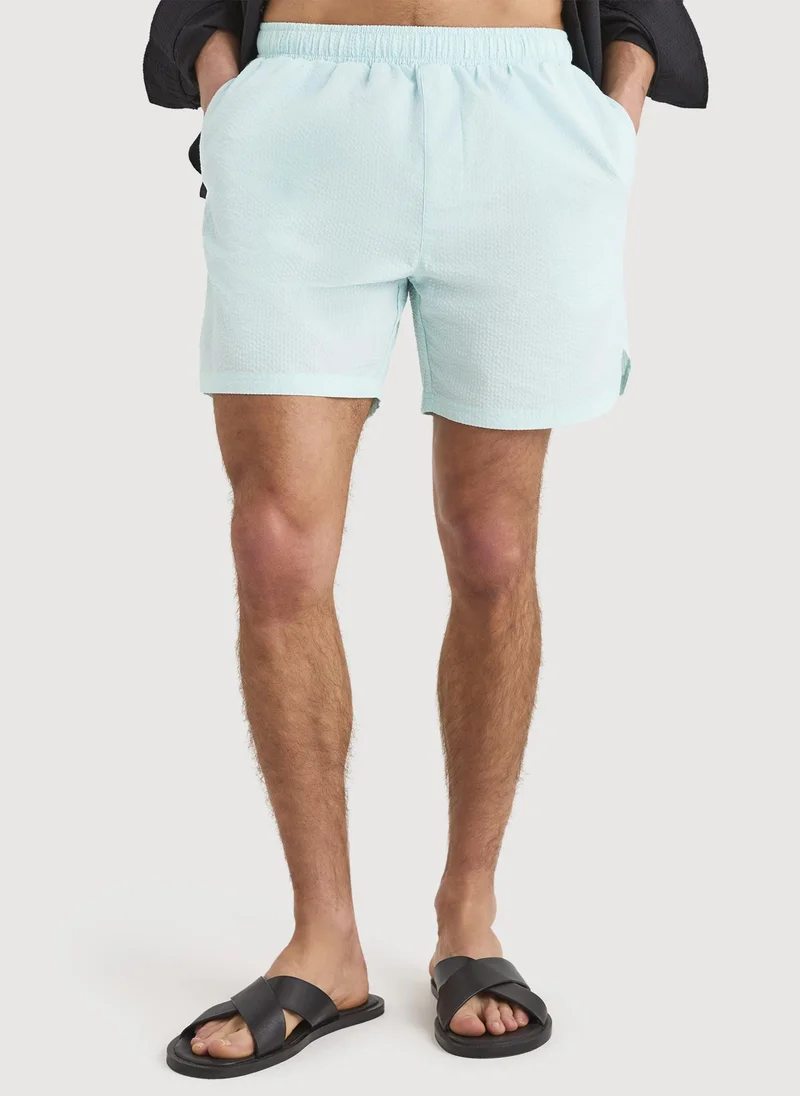 Men Regular Fit Swim Shorts for Beach and Pool Wear-Aqua