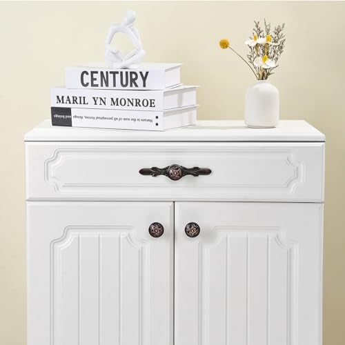 Aandxmok10 Set 1.26 Inch Flower Kitchen Cabinet Knobs - Oil-Rubbed Bronze Knobs, Cabinet Hardware Knobs for Bathroom Office Dresser Drawer knobs and Cupboard Door - Image 5