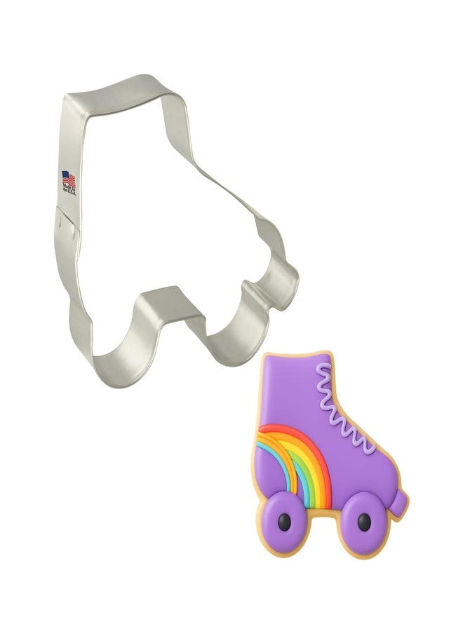 Foose Cookie Cutters Roller Skate Cookie Cutter 3.75 in, Tin Plate Steel, Handmade in USA - Image 1