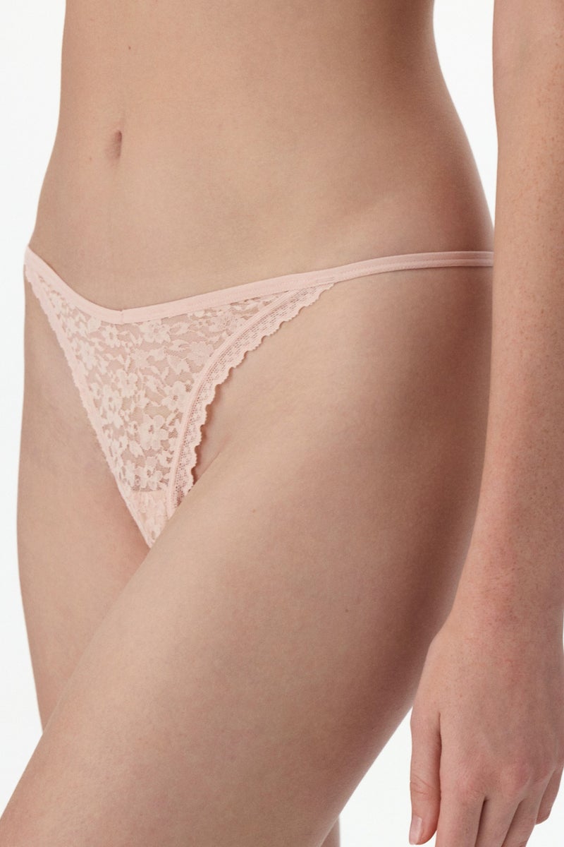 PENTI Easy Lace V-Neck Floral String Briefs - Image 3
