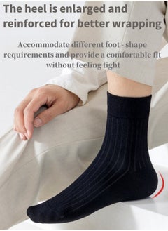 Lullaxx Lullaxx 5 Pairs of Men's Breathable and Comfortable 100% Cotton Socks, Available in Numeric Sizes from 38 to 46, Regular Fit and Regular Thickness, 5 Pairs in Each Pack, Featuring Stylish Vertical Stripes in Pure Black, Perfect for Daily Wear, Sports and Casual Occasions  - Image 5