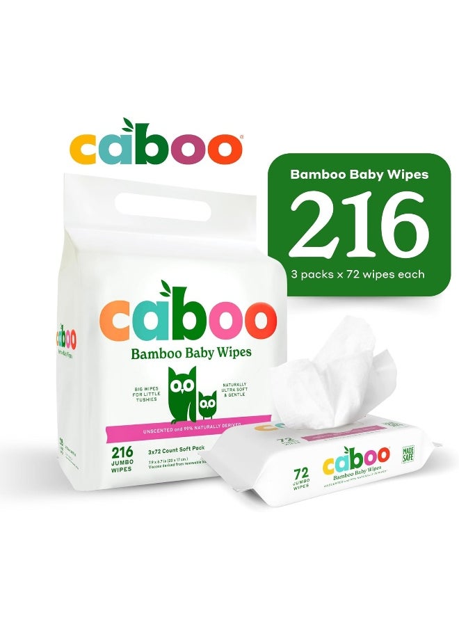 CABOO - Caboo Tree-Free Bamboo Baby Wipes, Eco-Friendly Naturally Derived Baby Wipes for Sensitive Skin - Image 1