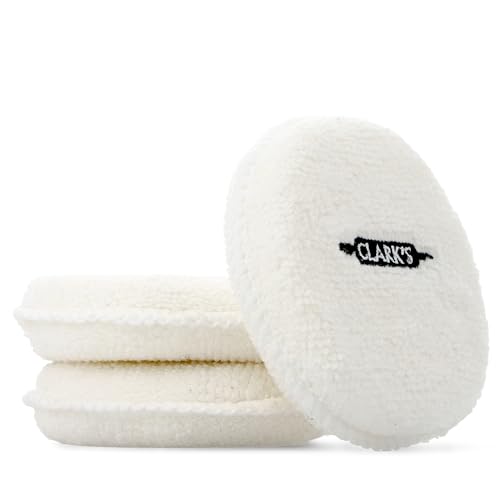CLARK'S Buffing Pads for Cutting Boards (3 Pack) - Finishing Pads for Applying and Buffing Wax on Wood Surfaces, Boards and Countertops - Cutting Board Oil or Wax Applicator Pad - 3.5in Diameter - Image 1