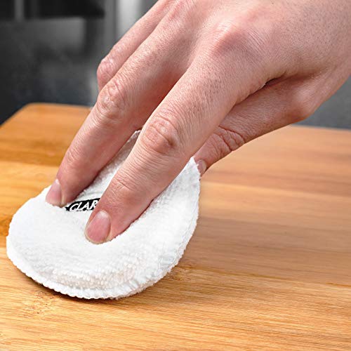 CLARK'S Buffing Pads for Cutting Boards (3 Pack) - Finishing Pads for Applying and Buffing Wax on Wood Surfaces, Boards and Countertops - Cutting Board Oil or Wax Applicator Pad - 3.5in Diameter - Image 5