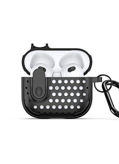 Case Cover For AirPods 3 DUX DUCIS PECM Series Split Peak Hollow Earphone Case with Hook Black