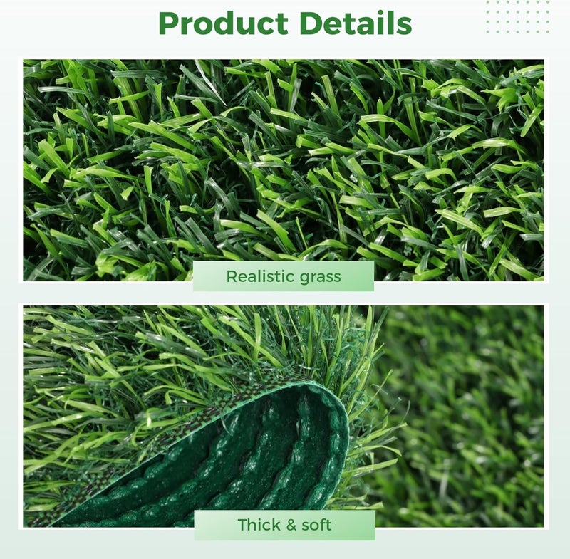 8 Pcs Fake Turf Beddings for Chicken Coops, 12X12 in, Washable Artificial Grass Mats with Feeding String Bag, Reusable Nesting Box Pads, Indoor & Outdoor Green Rugs - Image 2